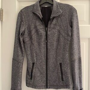 Lululemon Signature Zip-Up Jacket | Heathered Charcoal | Size 4 | Sculpting Fit